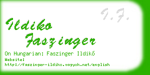 ildiko faszinger business card